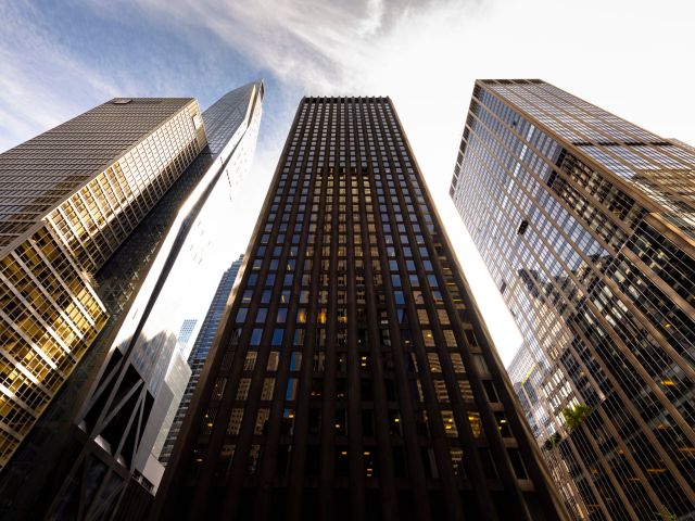 skyscrapers high buildings new york downtown