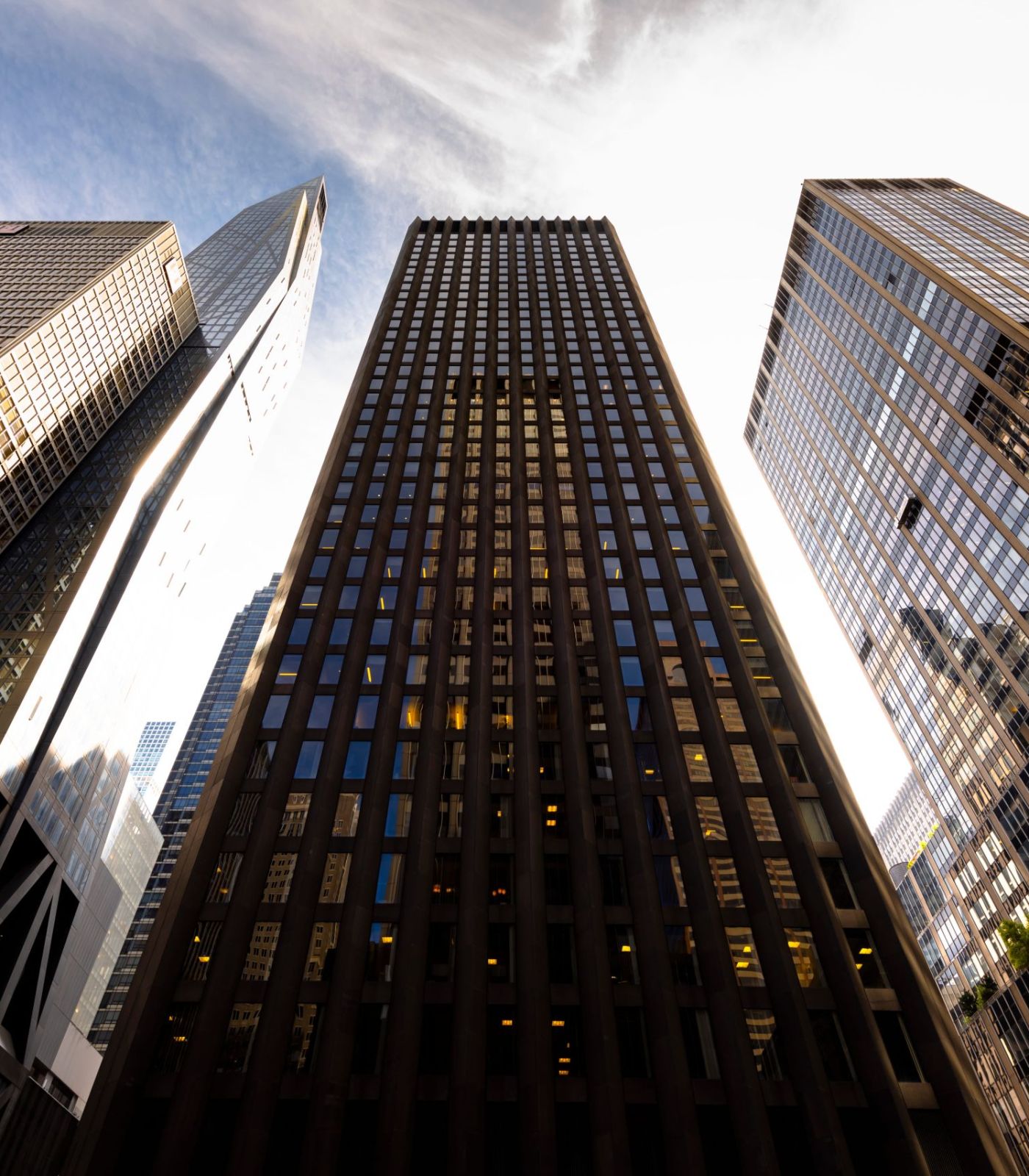 skyscrapers high buildings new york downtown